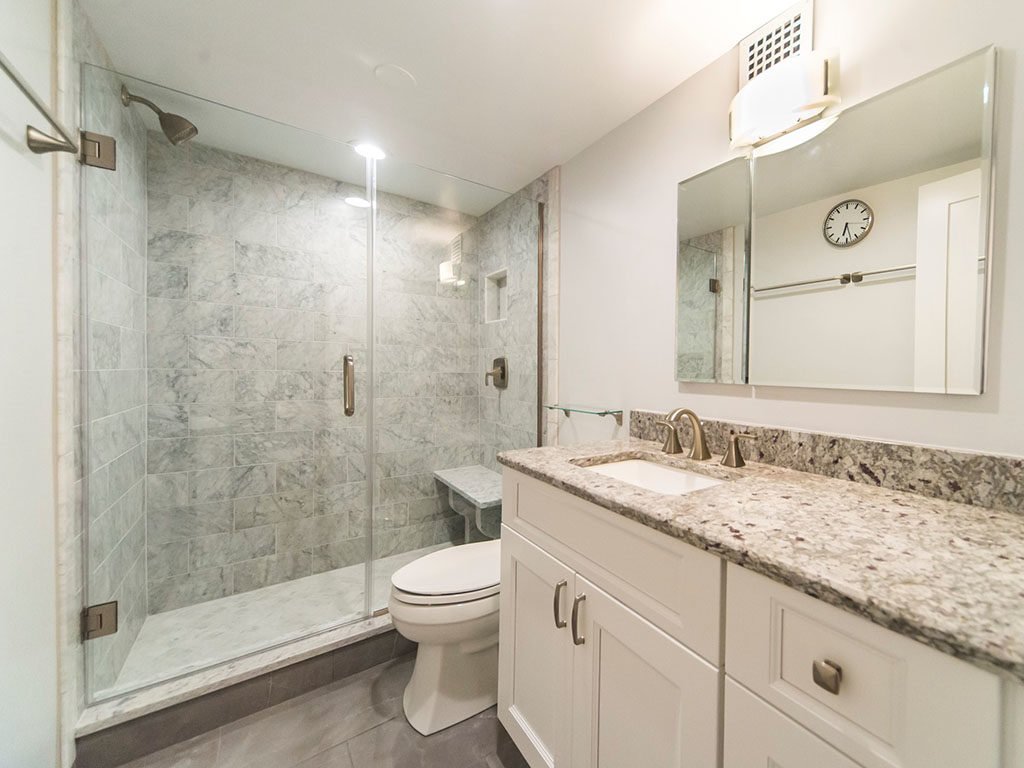 Remodeled bathroom in a Baton Rouge home