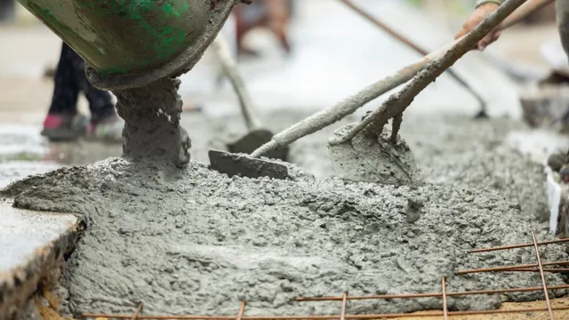 Concrete driveway pour