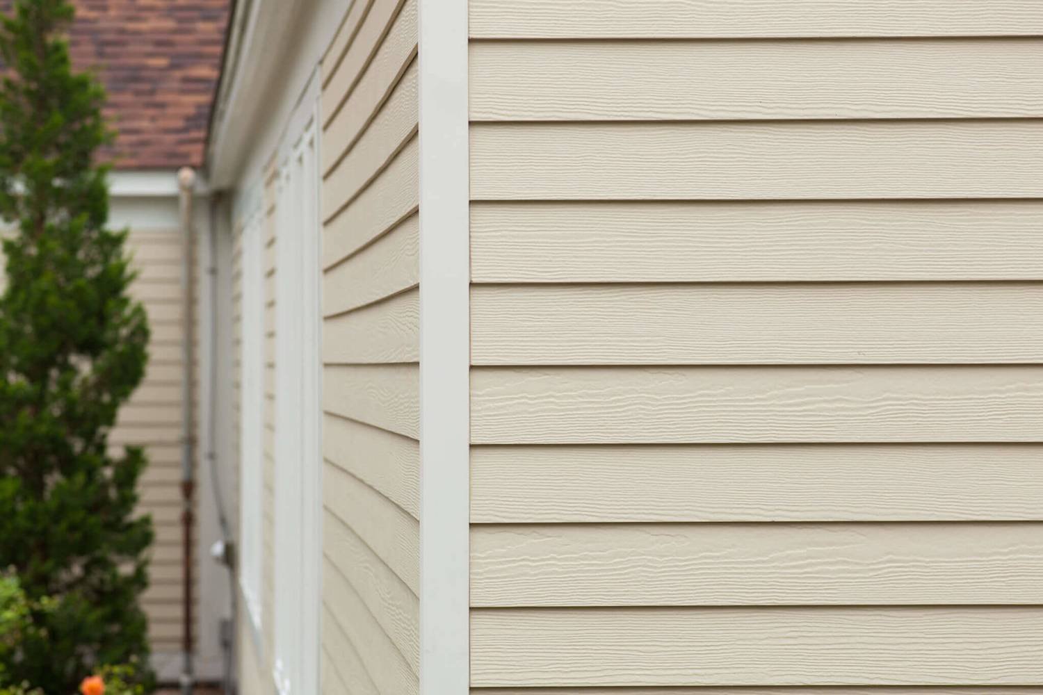 Siding replacement close-up